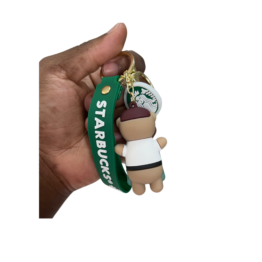 Charming and Popular Starbucks Korean Bear Keychains - Must-Have Cute Accessories for Bags and Purses -