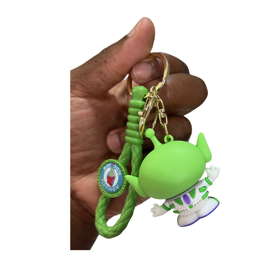 Charming Little Green Man Keychains – Quirky Green Alien Accessories - Buzzlight Outfit