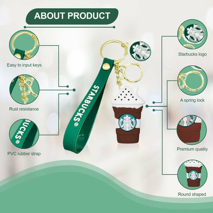 Cute Starbucks Chocolate Frappe Keychain - Perfect for Coffee Lovers