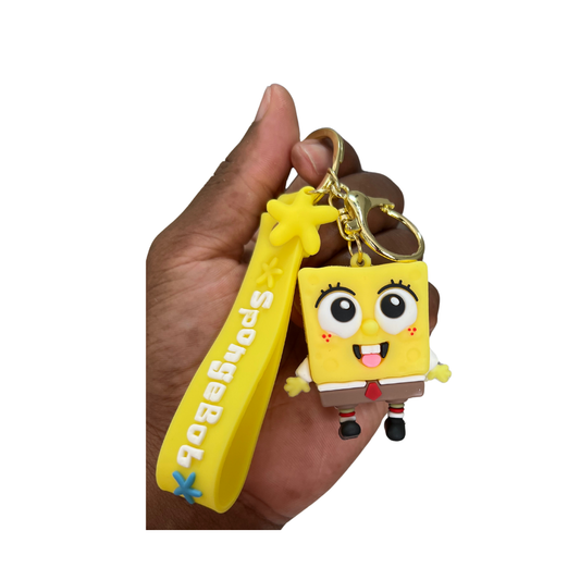 SpongeBob SquarePants Character Keychains with Wristlet - Perfect Gift for Kids & Adults - Young Bob