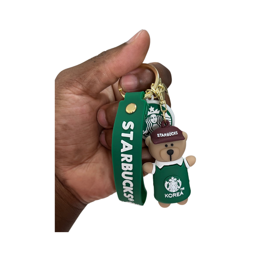 Charming and Popular Starbucks Korean Bear Keychains - Must-Have Cute Accessories for Bags and Purses -