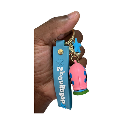 SpongeBob SquarePants Character Keychains with Wristlet - Perfect Gift for Kids & Adults - Gary