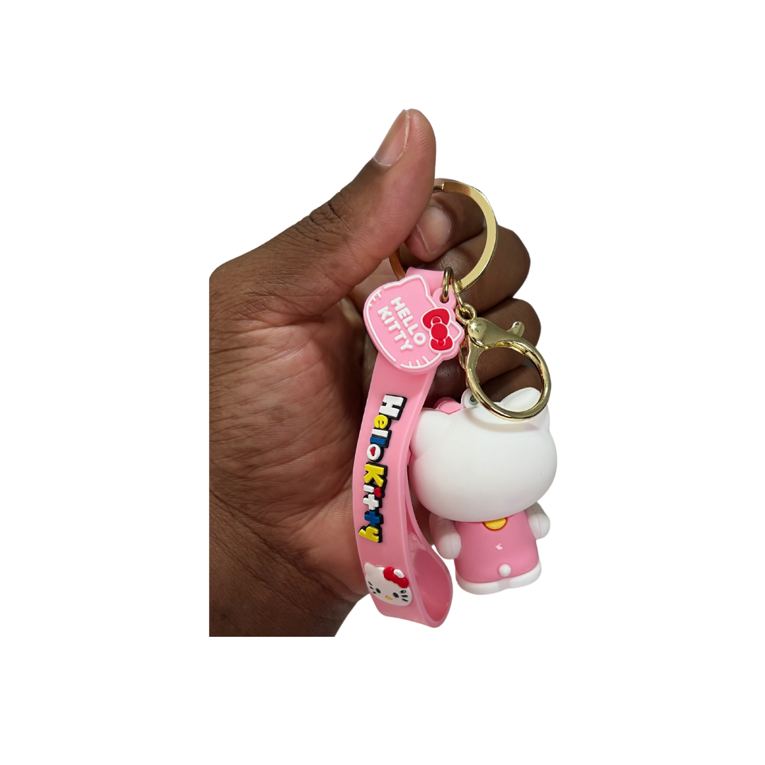 I Heart Hello Kitty Charm Keychain - Cute Backpack Accessorie