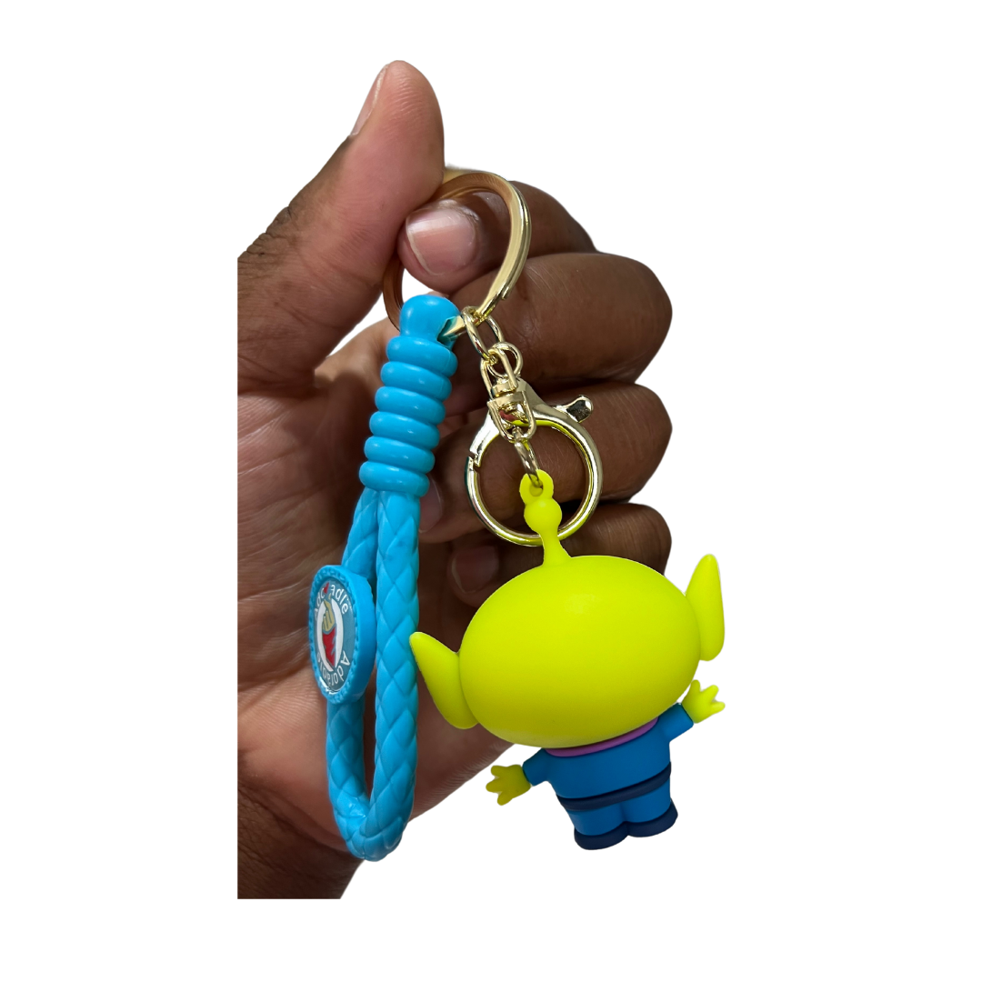 Charming Little Green Man Keychains – Quirky Green Alien Accessories