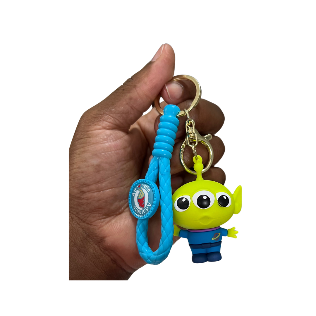 Charming Little Green Man Keychains – Quirky Green Alien Accessories