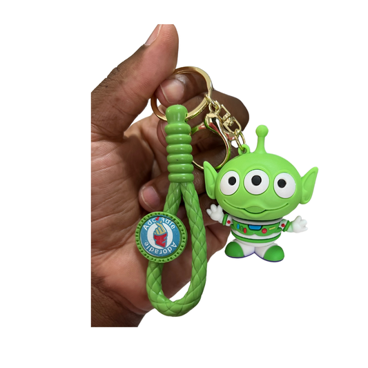 Charming Little Green Man Keychains – Quirky Green Alien Accessories - Buzzlight Outfit