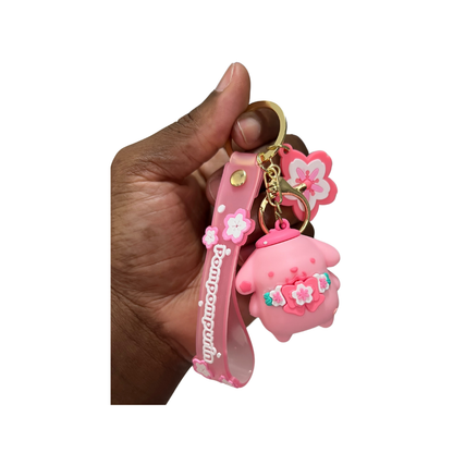 Pink Pompompurin Keychain – Sweet and Stylish Accessory