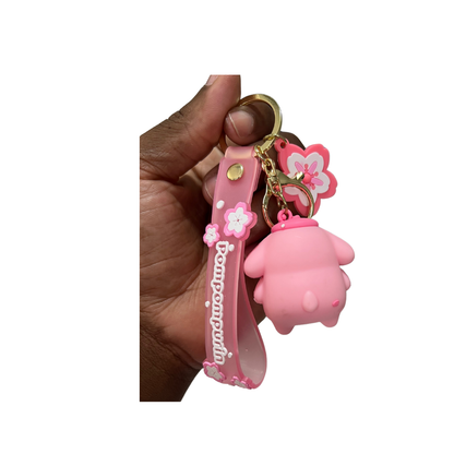 Pink Pompompurin Keychain – Sweet and Stylish Accessory