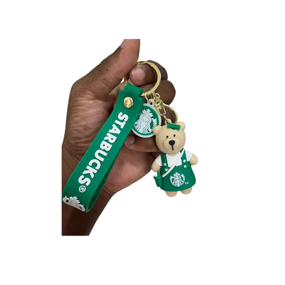 Charming and Popular Starbucks Barista Bear Keychains - Must-Have Cute Accessories for Bags and Purses -