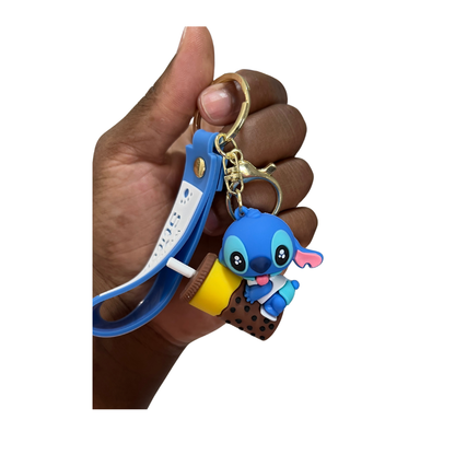 Adorable Stitch Cartoon Character Keychains- Great Gift & Accessories for Any Age - Drinking Boba