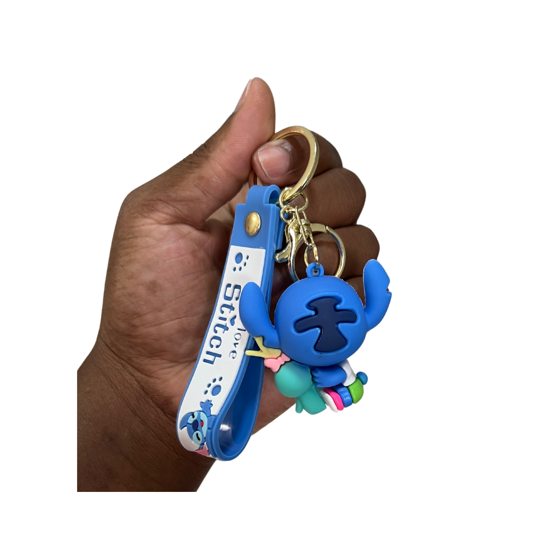 Adorable Stitch Cartoon Character Keychains- Great Gift & Accessories for Any Age - Hugging Scrump