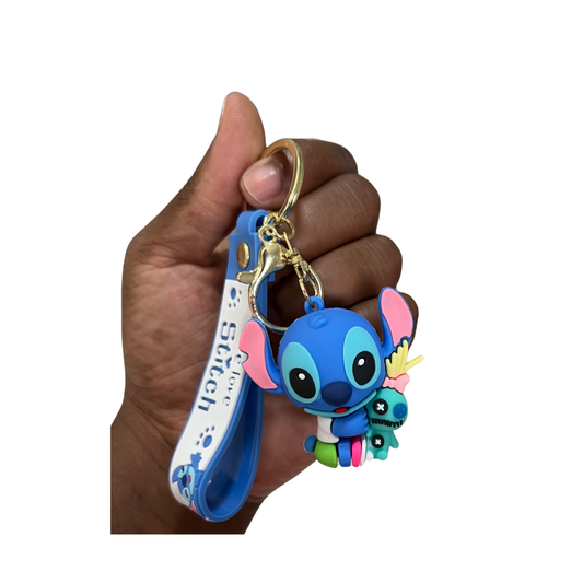 Adorable Stitch Cartoon Character Keychains- Great Gift & Accessories for Any Age - Hugging Scrump